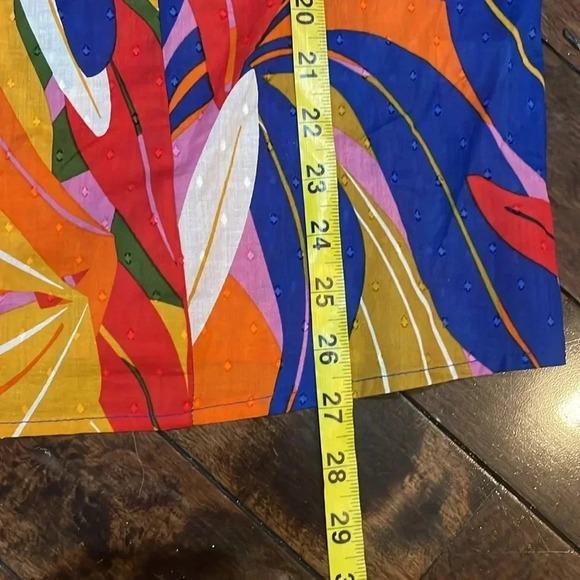 Marc New York Tropical Ruffle Multicolored blouse Cotton Plus Size 2X Flowy NWT - Picture 8 of 11